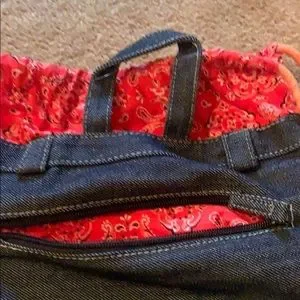 KNOTT’S BERRY FARM DENIM DRAWSTRING BACKPACK BOHO BAG KNOTT main image 2